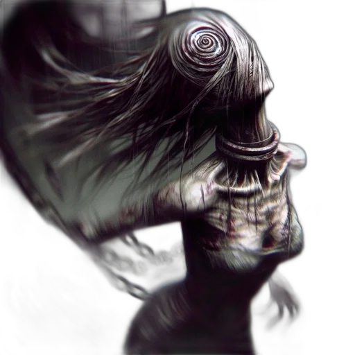 face, mask, creature, hair transparent PNG cut-out