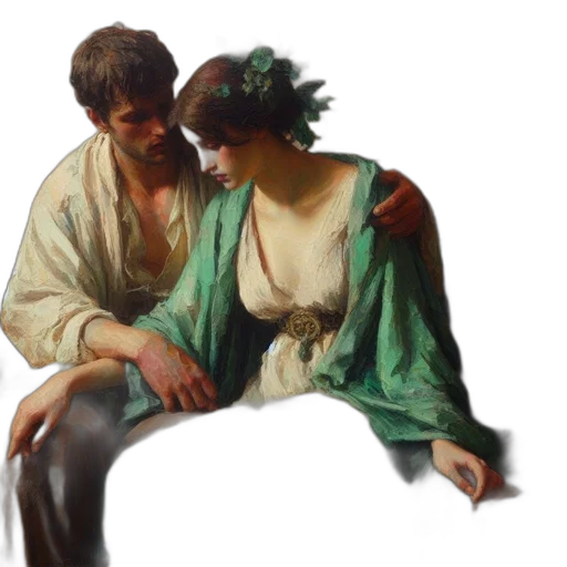 dress, oil painting, photorealistic, concept art transparent PNG cut-out