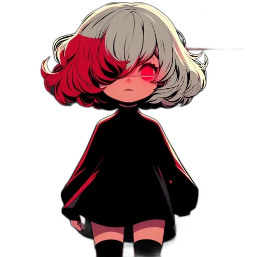 mask, hair, dress, staff transparent PNG cut-out