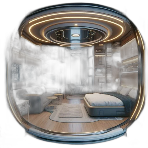 furniture, robot, 3d render, concept art transparent PNG cut-out