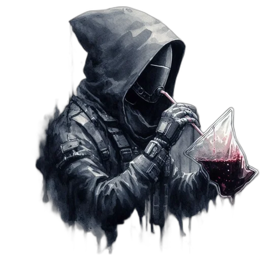 mask, jacket, bottle, face transparent PNG cut-out