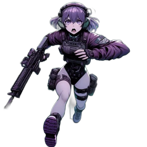 weapon, robot, staff, creature transparent PNG cut-out