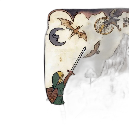 sword, concept art, fantasy art, underwater transparent PNG cut-out