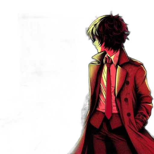 jacket, comic book art, concept art, anime transparent PNG cut-out