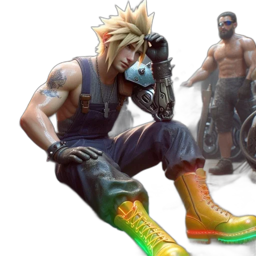 shoes, weapon, concept art, cyberpunk transparent PNG cut-out