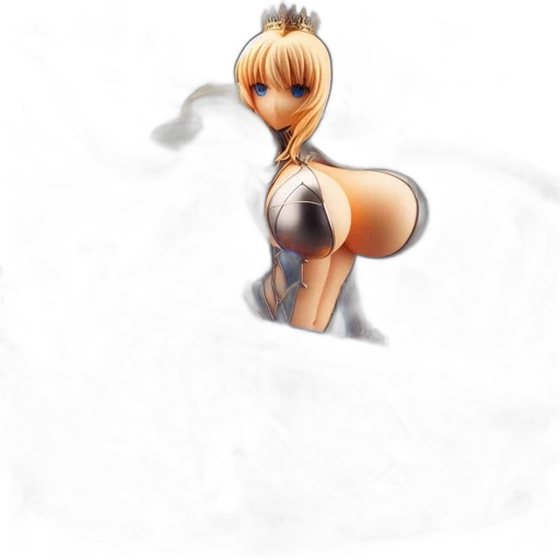 dress, robot, hair, staff transparent PNG cut-out