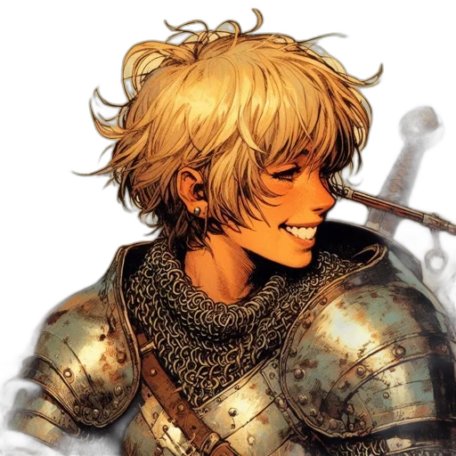 sword, face, weapon, fantasy art transparent PNG cut-out