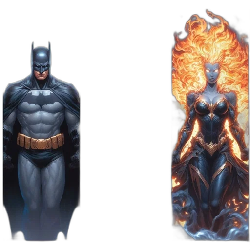 concept art, comic book art, fantasy art, fire transparent PNG cut-out