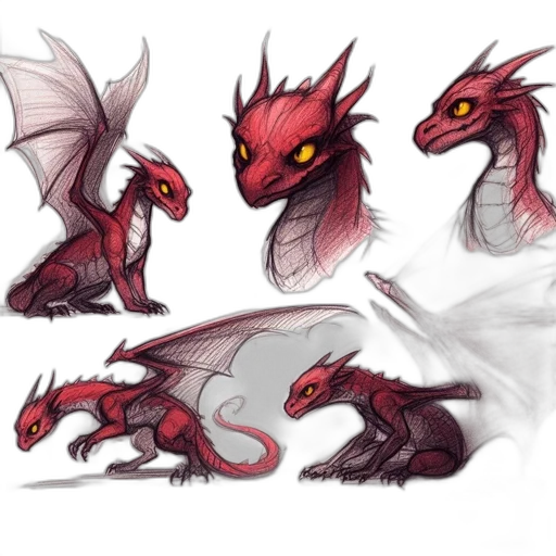 dragon, creature, concept art, fantasy art transparent PNG cut-out