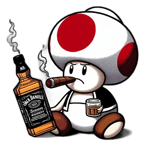 bottle, robot, hat, pixel art transparent PNG cut-out