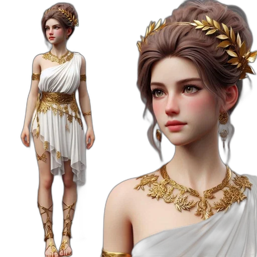 dress, jewelry, fantasy art, concept art transparent PNG cut-out
