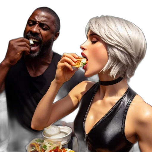 food, concept art, photorealistic, comic book art transparent PNG cut-out