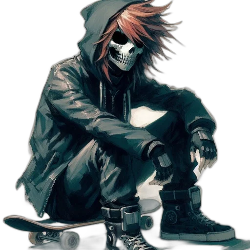 mask, jacket, face, cyberpunk transparent PNG cut-out