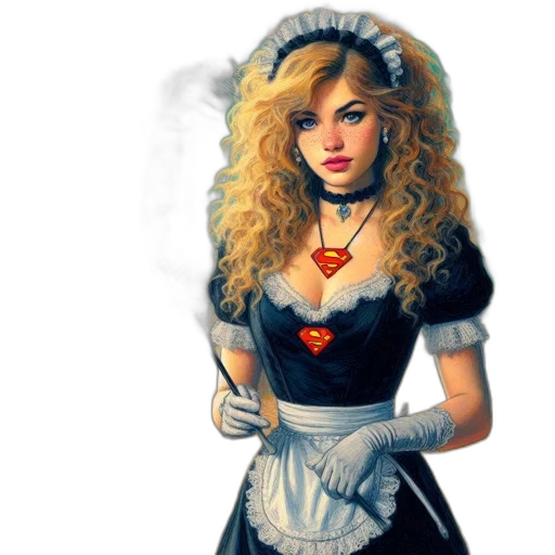 dress, fantasy art, concept art, comic book art transparent PNG cut-out