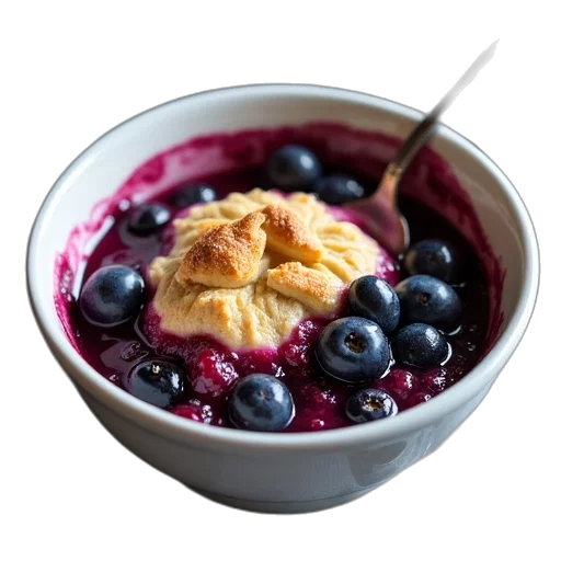 food, bowl, baked, blueberry transparent PNG cut-out