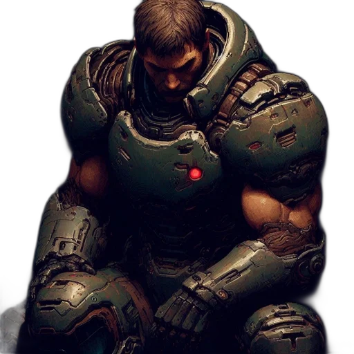 robot, weapon, face, creature transparent PNG cut-out