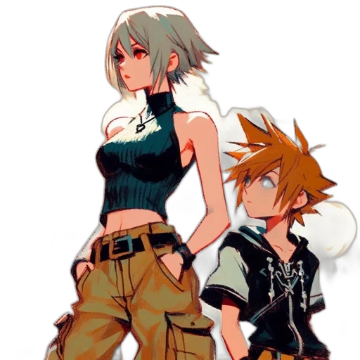 concept art, pixel art, anime, fantasy art transparent PNG cut-out