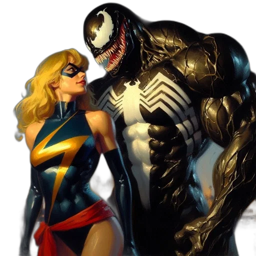 comic book art, concept art, blonde, female transparent PNG cut-out