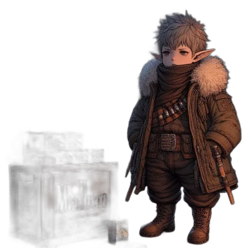 jacket, creature, concept art, fantasy art transparent PNG cut-out