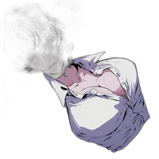 mask, dragon, hair, weapon transparent PNG cut-out