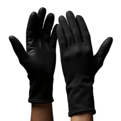 3d render, dark, thermo, glove transparent PNG cut-out