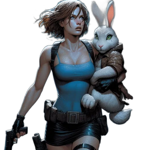 comic book art, concept art, cyberpunk, fantasy art transparent PNG cut-out
