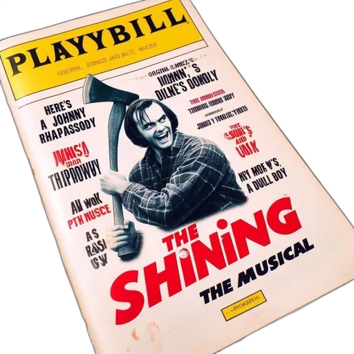 playbill, adverts, shining, featuring transparent PNG cut-out