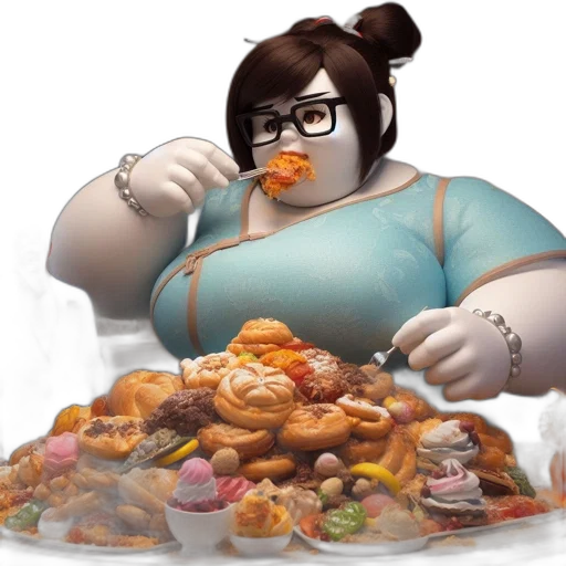 food, concept art, 3d render, two transparent PNG cut-out