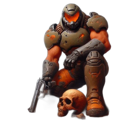 robot, weapon, concept art, 3d render transparent PNG cut-out