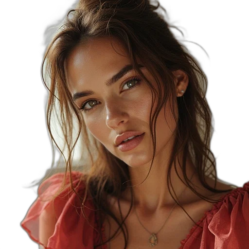 jewelry, face, dress, hair transparent PNG cut-out