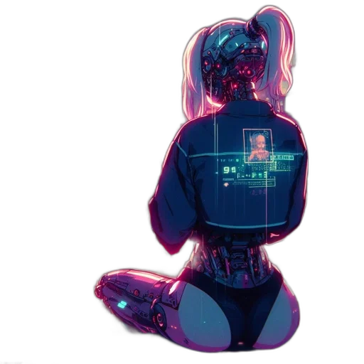 robot, jacket, dress, staff transparent PNG cut-out