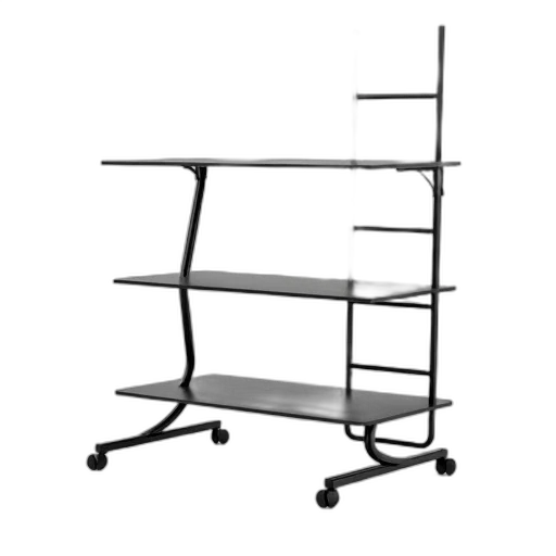 furniture, staff, 3d render, black transparent PNG cut-out