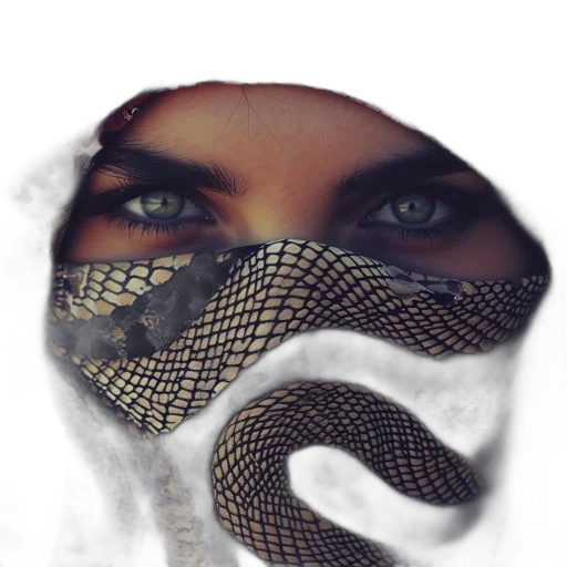 mask, face, hat, photorealistic transparent PNG cut-out