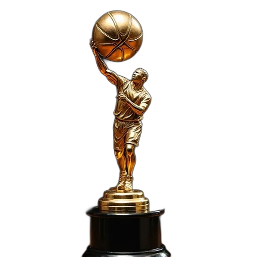trophy, gold, black, basketball transparent PNG cut-out
