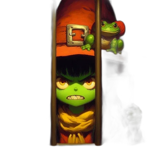bottle, hat, staff, weapon transparent PNG cut-out