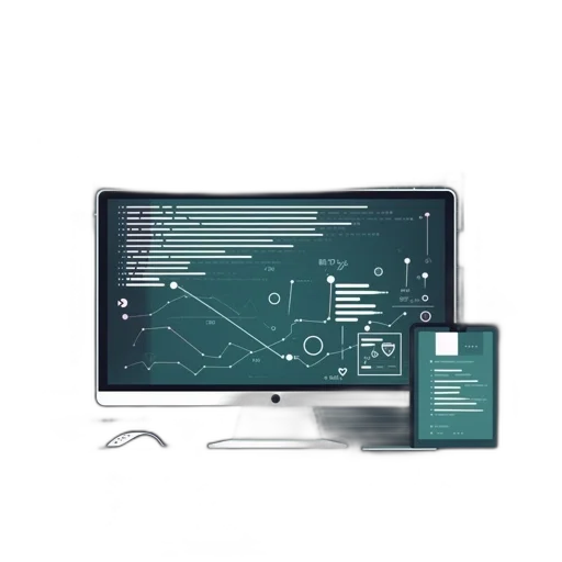 3d render, concept art, green, coding transparent PNG cut-out