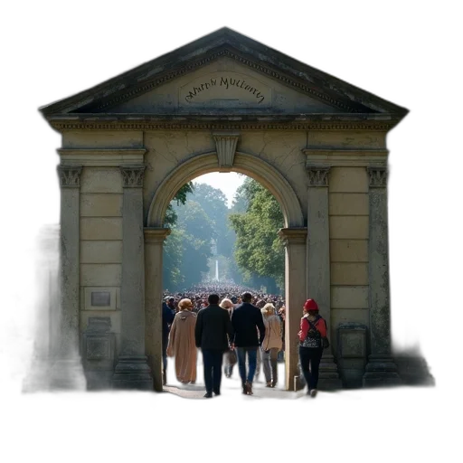 crown, staff, building, photorealistic transparent PNG cut-out