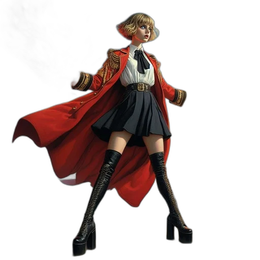 staff, jacket, dress, concept art transparent PNG cut-out