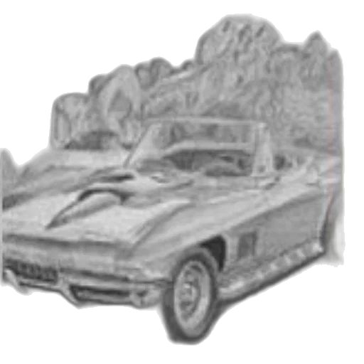 car, jacket, pencil sketch, photorealistic transparent PNG cut-out