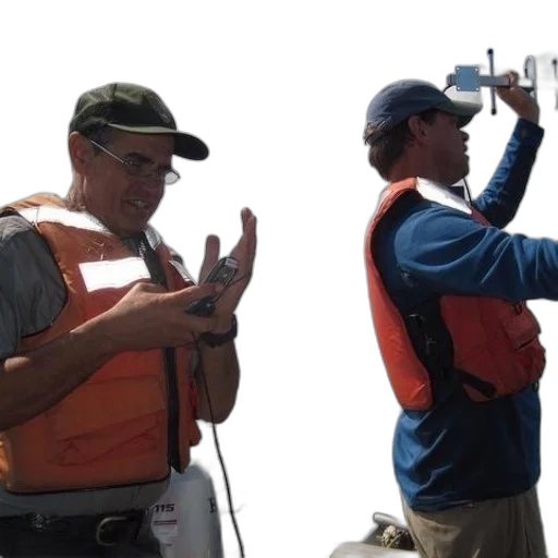 two, men, life, jackets transparent PNG cut-out