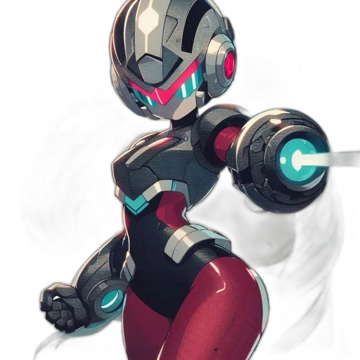 robot, concept art, pixel art, 3d render transparent PNG cut-out