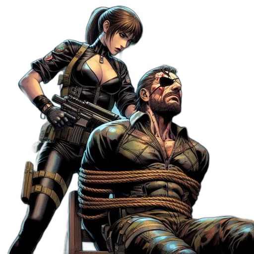 cyberpunk, comic book art, concept art, military transparent PNG cut-out