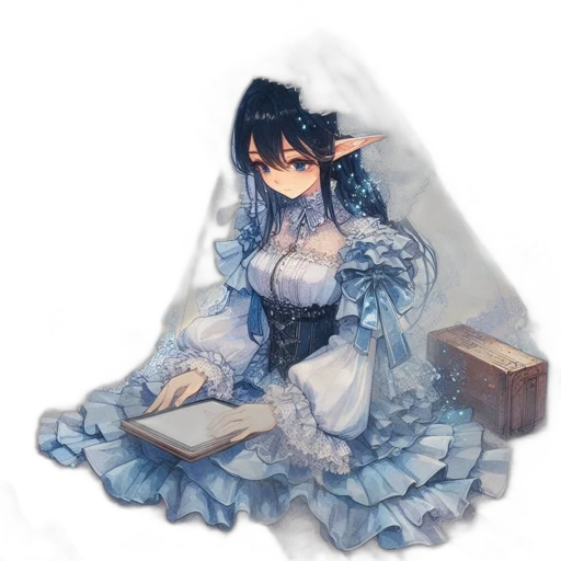 dress, dragon, staff, mask transparent PNG cut-out