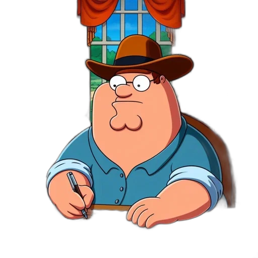 hat, staff, face, jacket transparent PNG cut-out