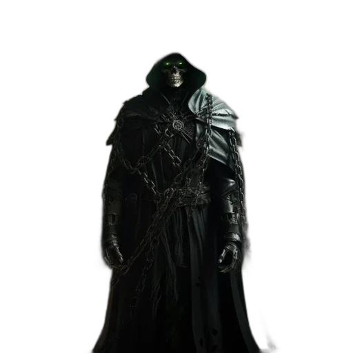 jacket, mask, staff, creature transparent PNG cut-out