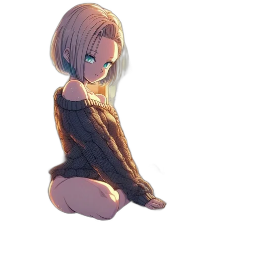 dress, jacket, creature, hair transparent PNG cut-out