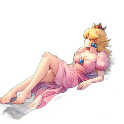 dress, crown, staff, pixel art transparent PNG cut-out