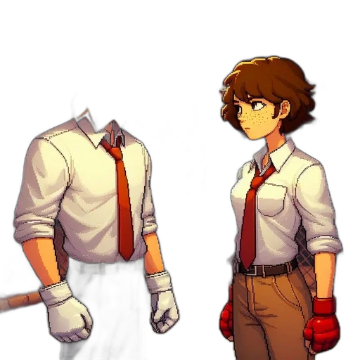 staff, jacket, weapon, robot transparent PNG cut-out