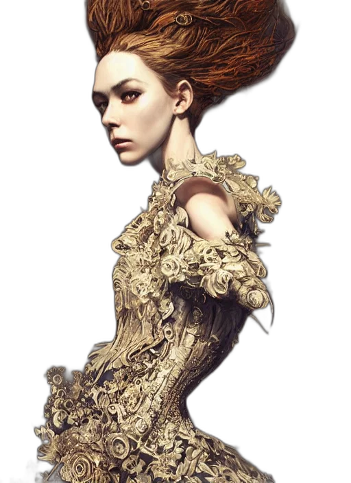 dress, hair, crown, jewelry transparent PNG cut-out