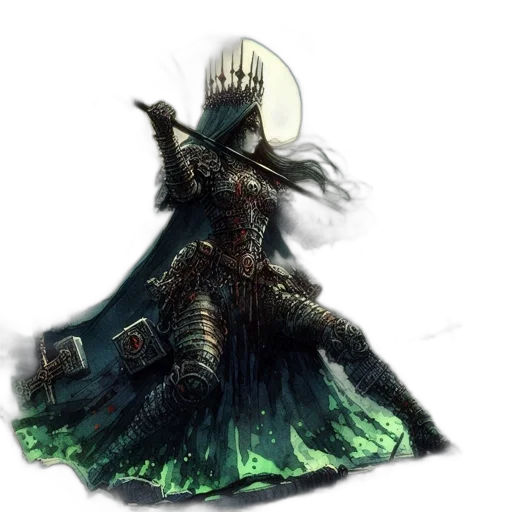 dress, sword, creature, weapon transparent PNG cut-out